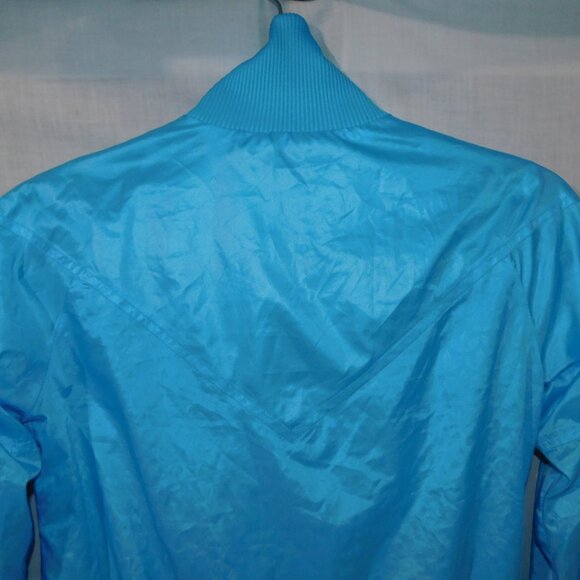 Adidas Trefoil Womens XS Bright Blue early 2000s Lightweight Wind Bomber Jacket - Picture 9 of 9